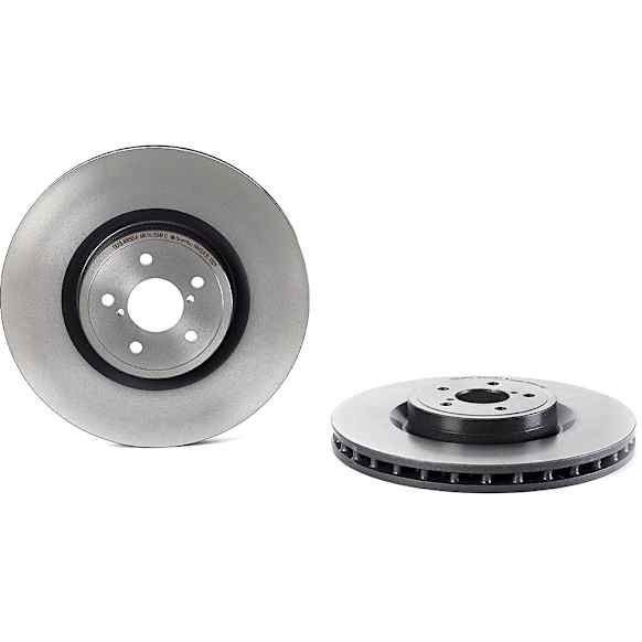 09.7812.11 Front, Driver or Passenger Side Brake Disc, Coated, Plain Surface, Vented, 5 Lugs, 326 mm, Premium UV Coated Series