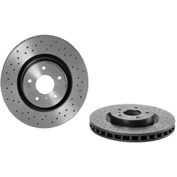 2004 Infiniti G35 - Front, Driver or Passenger Side Brake Disc, Coated, Cross-Drilled, Vented, 5 Lugs, 324 mm, With Brembo Brakes, 3.5L 6Cyl, Xtra Series