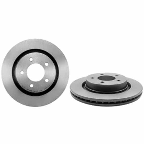 09.8822.81 Front, Driver or Passenger Side Brake Disc, Coated, Plain Surface, Vented, 5 Lugs, 297 mm, PRIME Series