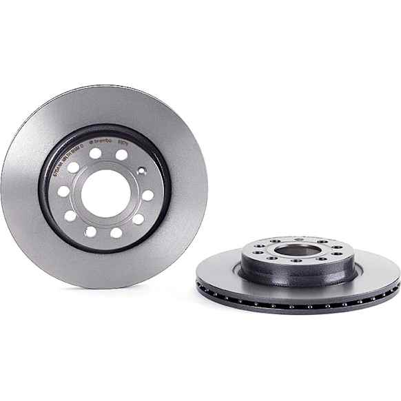 09.9167.11 Front, Driver or Passenger Side Brake Disc, Plain Surface, Vented, 5 Lugs, 280 mm, Premium UV Coated Series