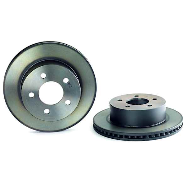 09.9905.11 Front, Driver or Passenger Side Brake Disc, Coated, Plain Surface, Vented, 5 Lugs, 280 mm, PRIME Series
