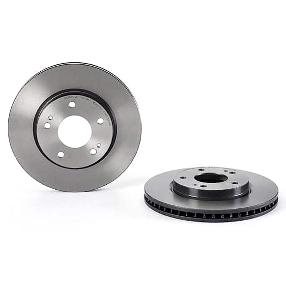 09.A148.11 Front, Driver or Passenger Side Brake Disc, Coated, Plain Surface, Vented, 5 Lugs, 276 mm, PRIME Series