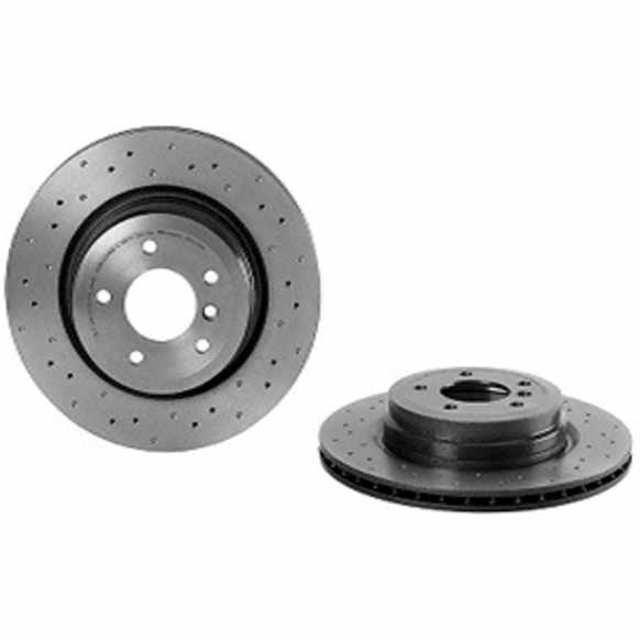09.A270.1X Rear, Driver or Passenger Side Brake Disc, Cross-Drilled, Vented, 5 Lugs, 336 mm, Xtra Series