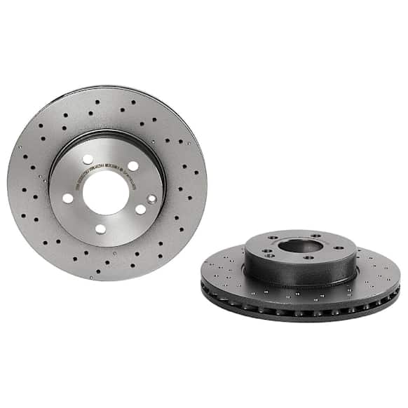 2011 Mercedes Benz C250 - Front, Driver or Passenger Side Brake Disc, Coated, Cross-Drilled, Vented, 5 Lugs, 295 mm, With 26 (mm) Minimum Thickness; With Sport Package; With 295 (mm) Diameter x 28 (mm) Rotor Thickness, 2.5L 6Cyl, PRIME Series