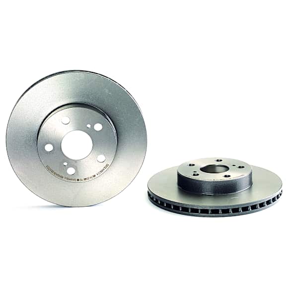 09.A713.11 Front, Driver or Passenger Side Brake Disc, Coated, Plain Surface, Vented, 5 Lugs, 255 mm, 1.5L, 4Cyl, PRIME Series