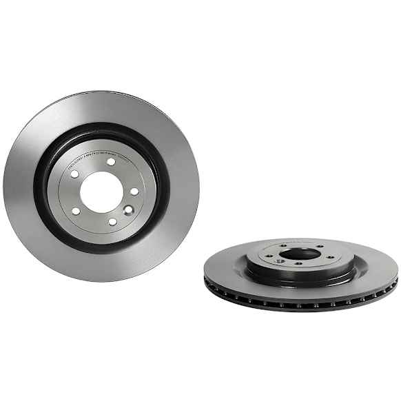 09.B504.11 Rear, Driver or Passenger Side Brake Disc, Plain Surface, Vented, 5 Lugs, 365 mm, Premium UV Coated Series