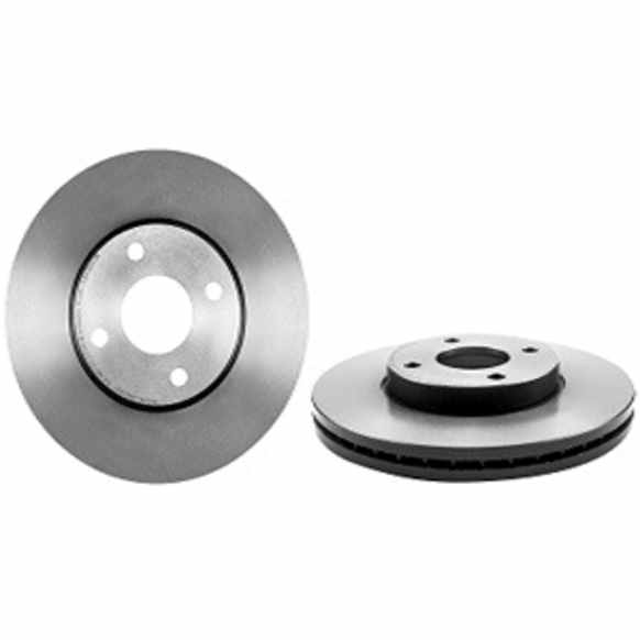 09.B588.11 Front, Driver or Passenger Side Brake Disc, Coated, Plain Surface, Vented, 4 Lugs, 278 mm, PRIME Series