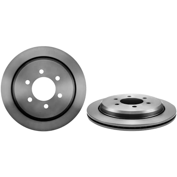 09.B619.10 Rear, Driver or Passenger Side Brake Disc, UV Coated, Plain Surface, Vented, 6 Lugs, 342 mm, PRIME Series