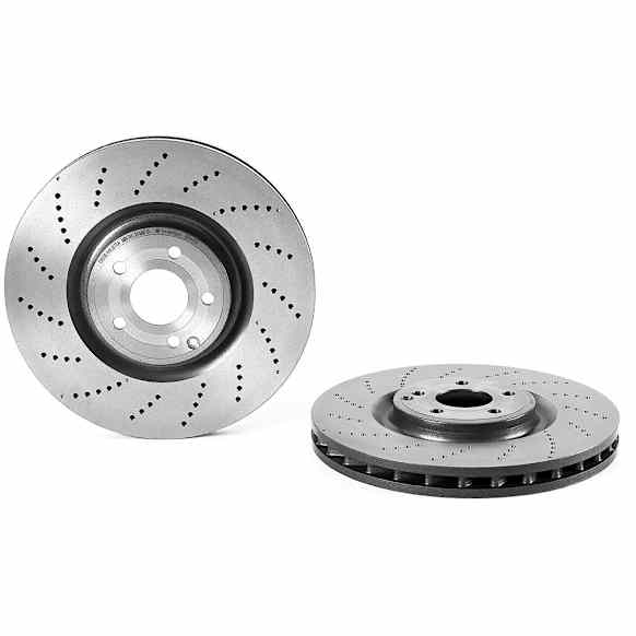 2018 Mercedes Benz CLS550 - Front, Driver or Passenger Side Brake Disc, Coated, Cross-Drilled, Vented, 5 Lugs, 360 mm, 4.7L 8Cyl, PRIME Series