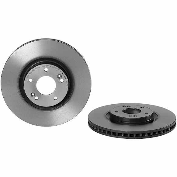 09.C245.11 Front, Driver or Passenger Side Brake Disc, Coated, Plain Surface, Vented, 5 Lugs, 320 mm, PRIME Series