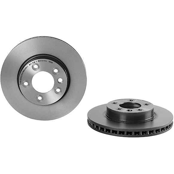 2011 Volkswagen Touareg - Front, Driver or Passenger Side Brake Disc, Coated, Plain Surface, Vented, 5 Lugs, 330 mm, With Brake Code PR-1LC, 1LE, 3.0L 6Cyl, PRIME Series