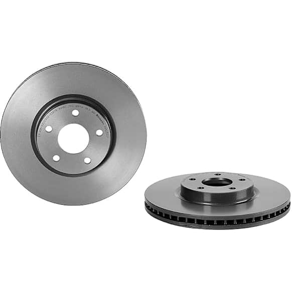09.N255.21 Front, Driver or Passenger Side Brake Disc, Coated, Plain Surface, Vented, 5 Lugs, 300 mm, PRIME Series