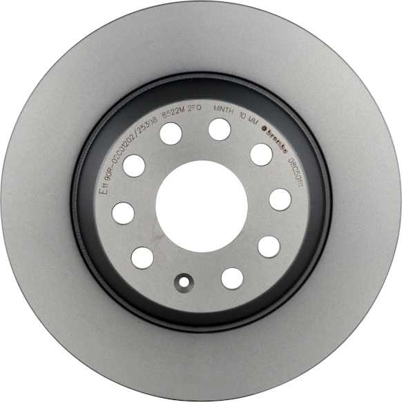 2017 Audi TT Quattro - Rear Brake Disc and Pad Kit, UV Coated, Plain Surface, 5 Lugs, 300 mm, Ceramic, 2.0L 4Cyl, PRIME UV Coated Series