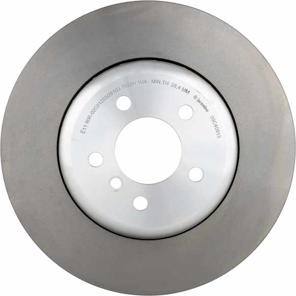 KT00A74 Front Brake Disc and Pad Kit, UV Coated, Plain Surface, 5 Lugs, 348 mm, Ceramic, PRIME Composite Series