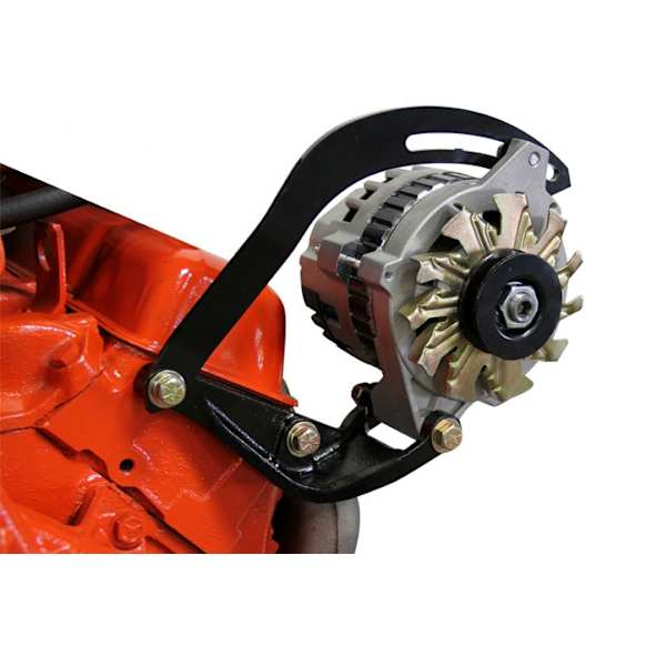 ABSB072 Alternator Bracket - Black, Steel, Driver Side, Direct Fit, Sold Individually