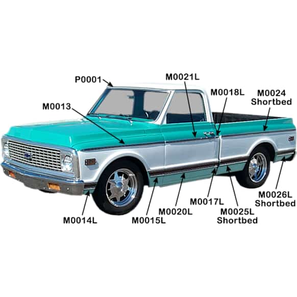 M0026L-69 Bedside Molding - Direct Fit