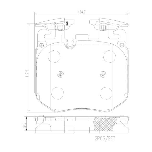P06106N Front NAO Series Ceramic Brake Pad Set