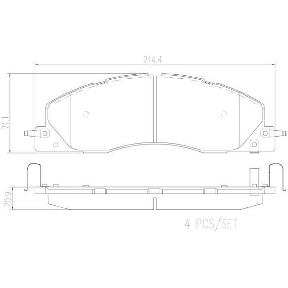 2012 Ram 1500 - Front Ceramic Brake Pad Set, PRIME Series