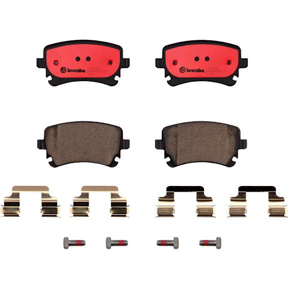 2004 Audi A8 Quattro - Rear Ceramic Brake Pad Set, NAO Series