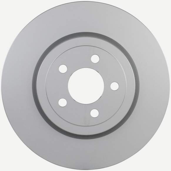 16010195 Front, Driver or Passenger Side Brake Disc, Geomet Coated, Plain Surface, Vented, 5 Lugs, 345 mm, QuietCast Series