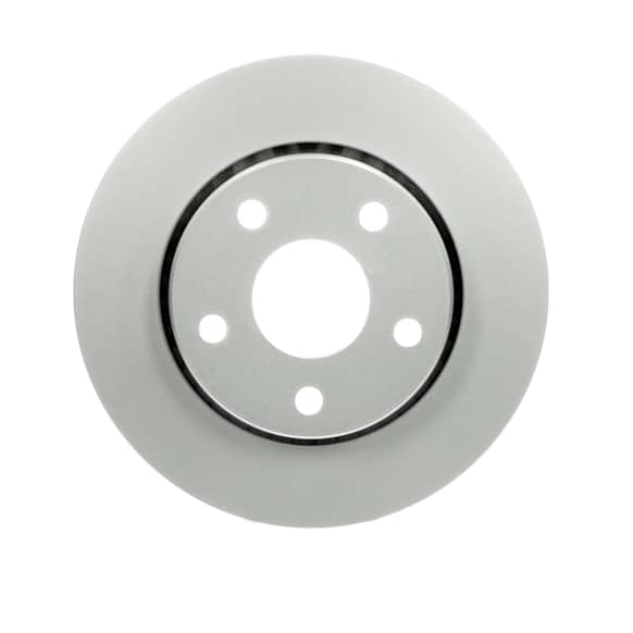 16010258 Front, Driver or Passenger Side Brake Disc, Geomet Coated, Plain Surface, Vented, 5 Lugs, 302 mm, QuietCast Series