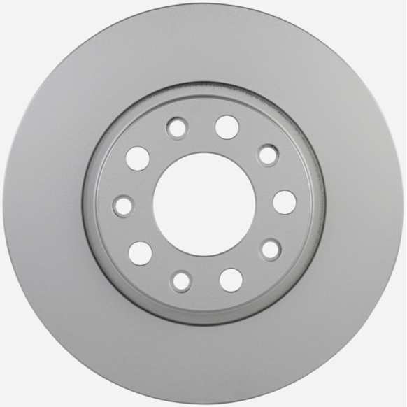 16011617 Rear, Driver or Passenger Side Brake Disc, Geomet Coated, Plain Surface, Solid, 5 Lugs, 278 mm