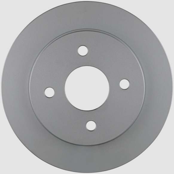 20010395 Rear, Driver or Passenger Side Brake Disc, Geomet Coated, Plain Surface, Solid, 4 Lugs, 252.8 mm, QuietCast Series