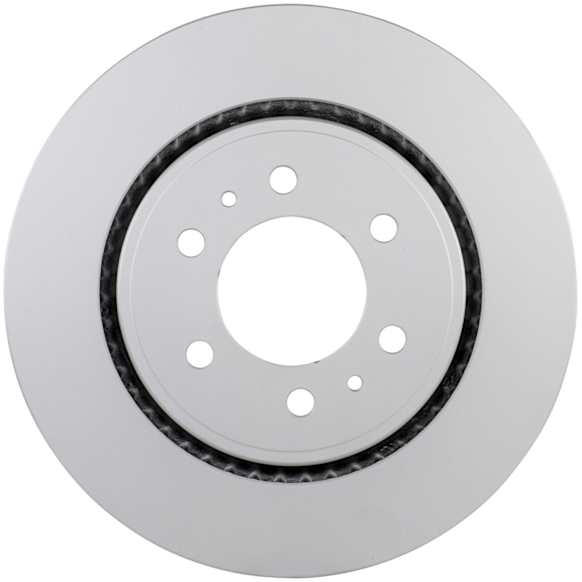 20011442 Front, Driver or Passenger Side Brake Disc, Geomet Coated, Plain Surface, Vented, 6 Lugs, 349.9 mm, QuietCast Series