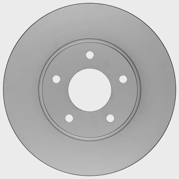 31010854 Front, Driver or Passenger Side Brake Disc, Geomet Coated, Plain Surface, Vented, 5 Lugs, 304.5 mm, QuietCast Series