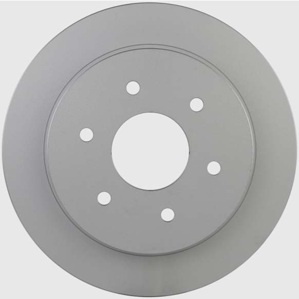 2005 Nissan Titan - Rear, Driver or Passenger Side Brake Disc, Geomet Coated, Plain Surface, Solid, 6 Lugs, 319.5 mm, 5.6L 8Cyl, QuietCast Series