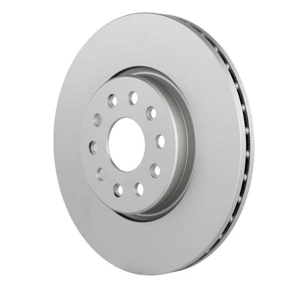 53011453 Front, Driver or Passenger Side Brake Disc, Geomet Coated, Plain Surface, Vented, 5 Lugs, 354 mm