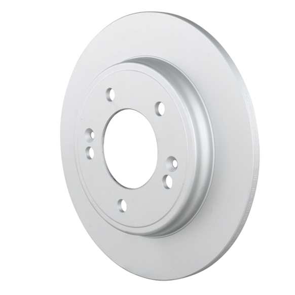 53011521 Rear, Driver or Passenger Side Brake Disc, Geomet Coated, Plain Surface, Solid, 5 Lugs, 262 mm