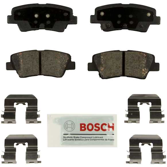 2017 Hyundai Accent - Rear Ceramic Brake Pad Set, With Rear Disc Brake, Blue Series