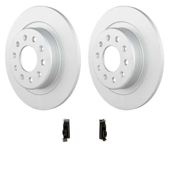C1857531496 2-Wheel Set Rear Brake Disc and Pad Kit, 288 mm QuietCast Series, Includes (1) Brake Pad Set and (2) Brake Disc