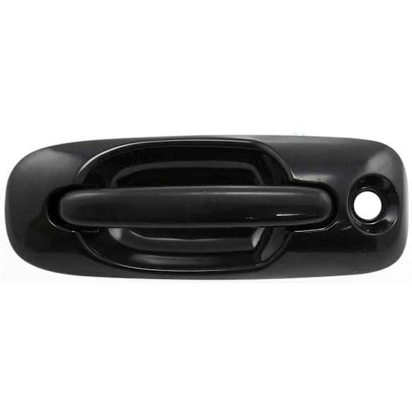 Front, Driver Side Smooth Black Exterior Door Handle, With Key Hole