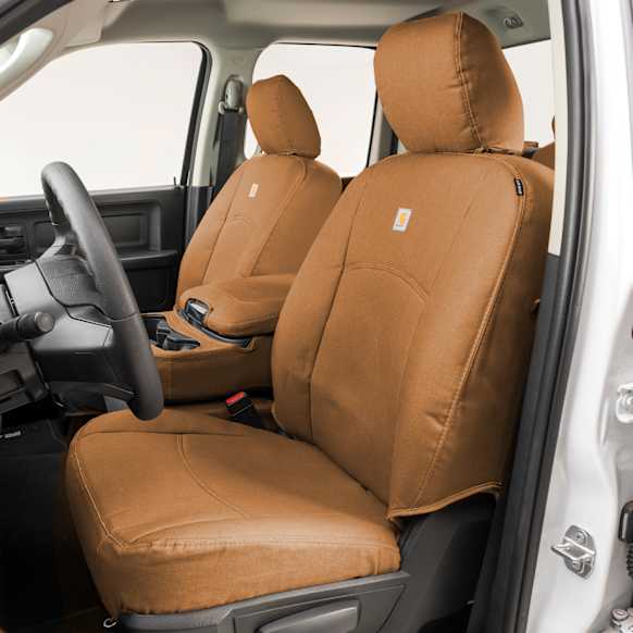 GTD4199ABCABN Front Row Seat Cover, Brown, Woven fabric, Classic Design, Bucket Carhartt PrecisionFit Series