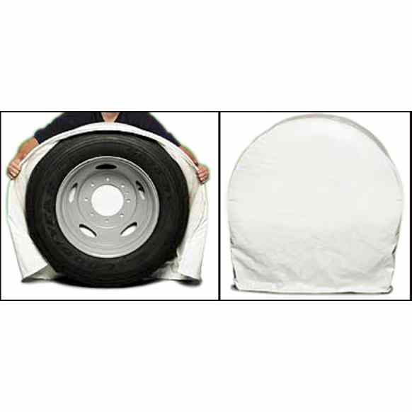 ST7006WH Tire Cover - White, Vinyl, Universal, Set of 2