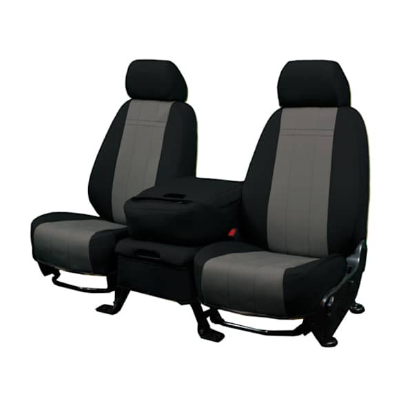 CV541-03NN Front Row Seat Cover, Charcoal, Made of Neosupreme, 2-tone Design, 40/20/40 Split Bench Neosupreme Series