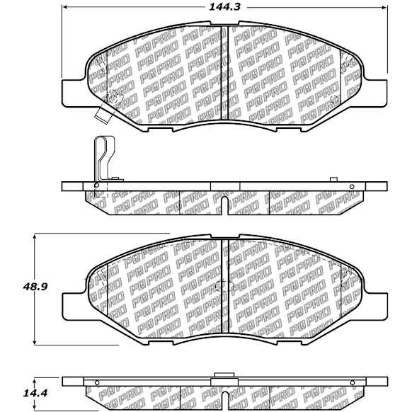 2011 Nissan Versa - Front Mu Friction-Coating Formula Brake Pad Set, 1.6L 4Cyl, PQ Pro Series