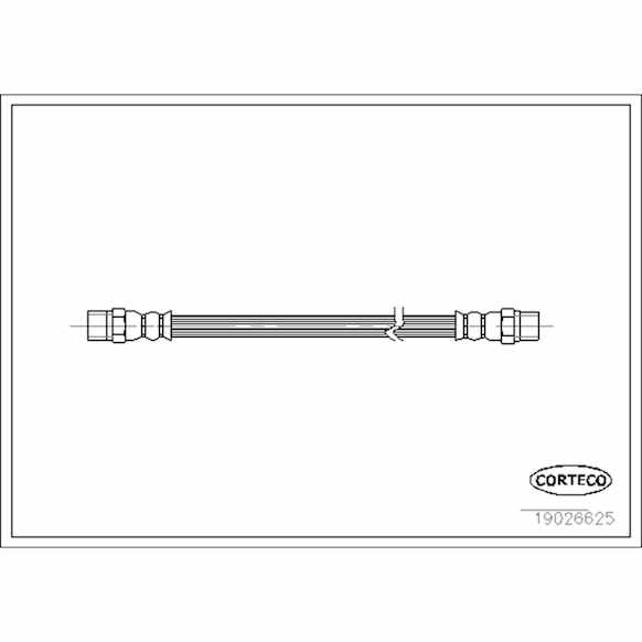 1991 Mercedes Benz 560SEL - Rear Brake Line, Naturally Aspirated, GAS, RWD, EPDM Rubber, OE Replacement Series