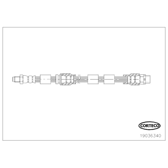 2011 BMW X6 - Front Brake Line, Turbocharged, GAS, AWD, EPDM Rubber, OE Replacement Series