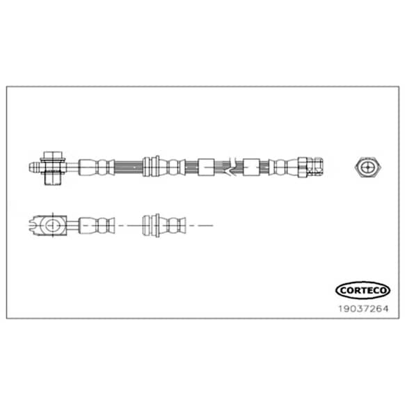 19037264 Front Brake Line, EPDM Rubber