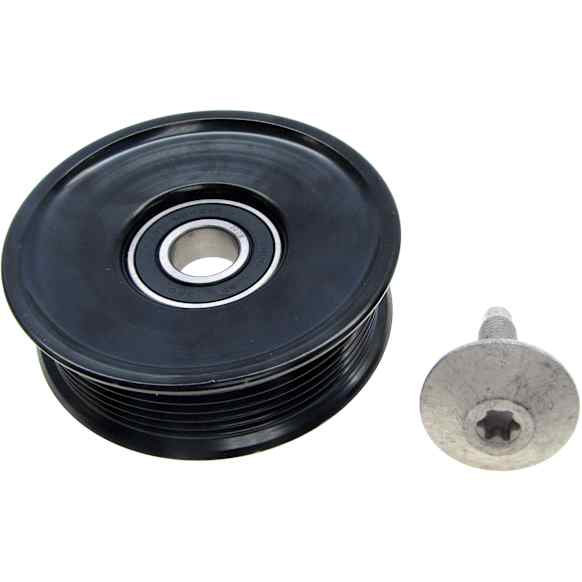 2000 Ford E-250 Econoline - Accessory Belt Idler Pulley, 4.2L 6Cyl, Accessory Drive; Grooved Pulley, Includes Hardware