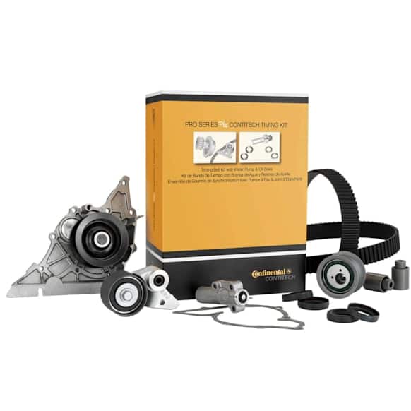 1996 Volkswagen Cabrio - Timing Belt Kit, With Mechanical Tensioner; Interference Engine Application; Kit Includes Seals and Water Pump Housing, Water Pump Included, 4 Cyl 2.0L