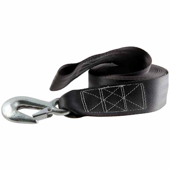 29007 Tow Strap - Black, Nylon, Universal, Sold Individually