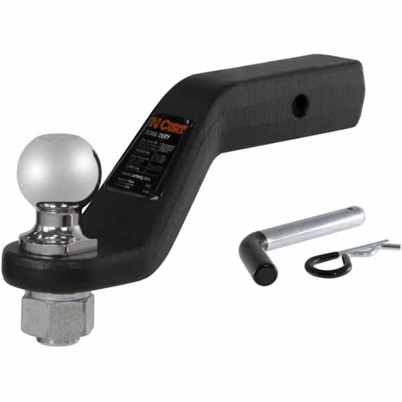 45332 Hitch Ball Mount, 2 in. - Powdercoated Black, Steel, Sold Individually