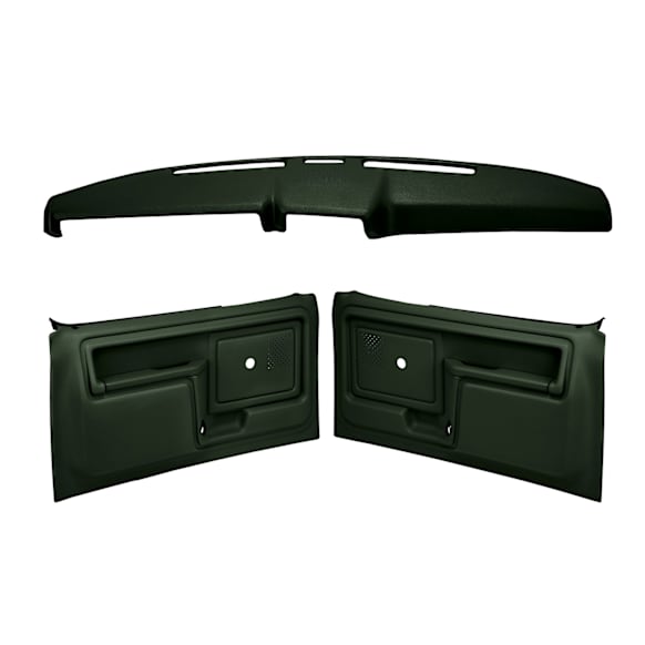 12-108CN-GRN Interior Restoration Kit - Dark Green,  Dash Cap, Door Panel, Kick Panel, Direct Fit, Kit
