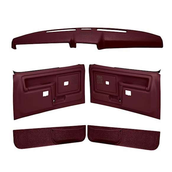1982 Ford F-100 - Maroon, Power Windows with Slide Locks, Dash Cap, Door Panel, Kick Panel