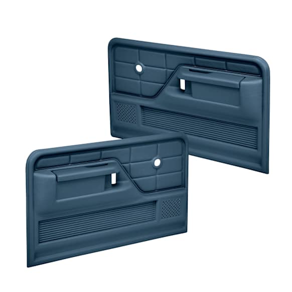 12-35-LBL Front, Driver and Passenger Side Door Trim Panel - Blue No Power