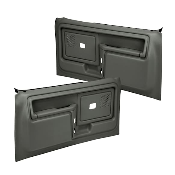12-45F-MGR Front, Driver and Passenger Side Door Trim Panel - Medium Gray Full Power